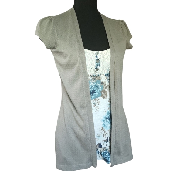 Y2K 2010s Self Esteem Babydoll Built In Cardigan  Size M - Picture 1 of 7